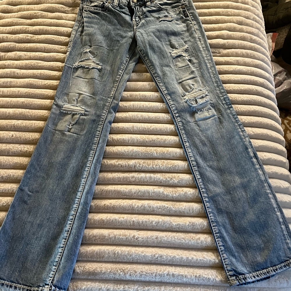 Distressed Silver Jeans
